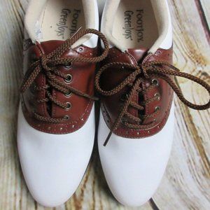 FootJoy GreenJoys 7 Narrow Golf Shoes White Brown